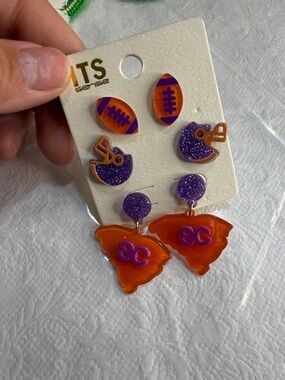 SC CLEMSON EARRINGS